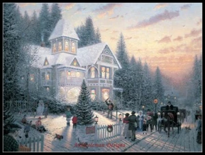 Victorian Christmas - Counted Cross Stitch Patterns - Color & BW Symbols Charts - Picture 1 of 2