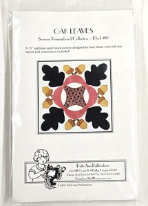 Patti-Ann "Seasons Remembered Collection" Quilt Block Kit #10 Oak Leaves Acorns - Picture 1 of 2