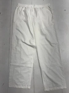 Shein Solid White Elastic Waist Straight Leg Pants Mens Size XXXL - Picture 1 of 6