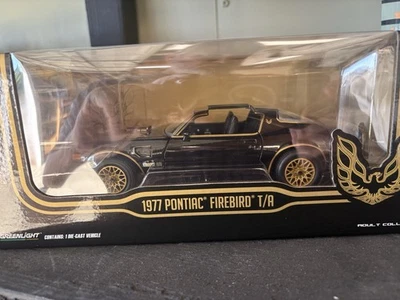 1977 Pontiac Firebird Trans Am - Black 1:24 Scale Model - Greenlight 84036-TS - Image 1 of 4