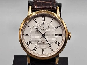 Orient Star Elegant Classic Gold EL09001W Power Reserve 38mm Mens Watch US Sell - Picture 1 of 17