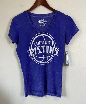Touch by Alyssa Milano Detroit Pistons Women's XL Blue T-Shirt V-Neck - Image 1 of 4