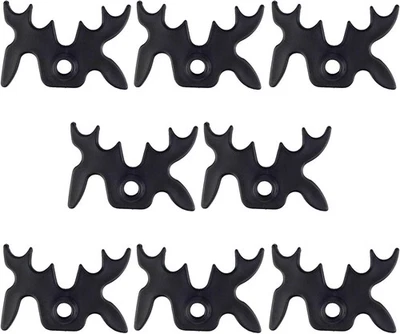 BRAND: ZELERDO 8 Pack Plastic Moosehead Pool Billiard Cue Bridge Head Black