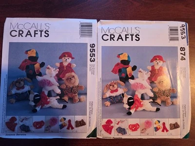 VTG McCalls Crafts 9553 Bambini's Clothing Accessories Plush Beanie Baby UC FF - Image 1 of 4