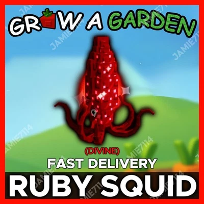 RUBY SQUID | CHEAPEST |🪴Grow a Garden ‼️FAST & EASY DELIVERY‼️ - Image 1 of 4