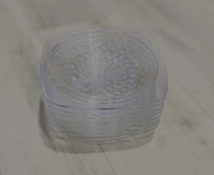 Nachtmann Crystal "Pearl" "Bubble Glass" Salad Plates 6 5/8" Set of 9 - Picture 1 of 6