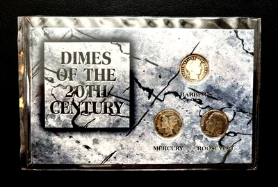 Morgan Mint Dimes Of The 20th Century Icon Coin Set / Barber, Mercury, Roosevelt - Image 1 of 2