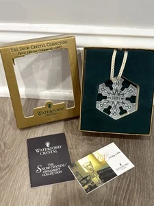 Vintage Waterford 1997 The Snow Crystal Ornament collezione in scatola originale - Foto 1 di 10