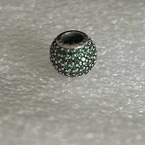Authentic Pandora 🌟 Sparkling Green Pave Ball Charm 🌟 S925 ALE - Picture 1 of 6