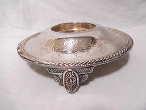 Kerzenständer versilbert rund John rund Sheffield auf 3 Füßen 67 mm Durchmesser - Bild 1 von 7