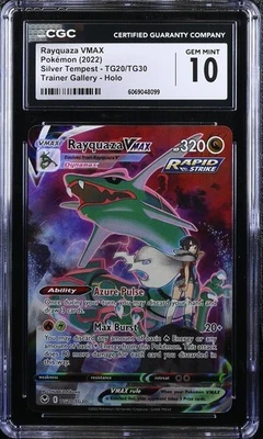 CGC 10 Rayquaza VMAX TG20/TG30 Silver Tempest Trainer Gallery Pokemon - Image 1 of 2