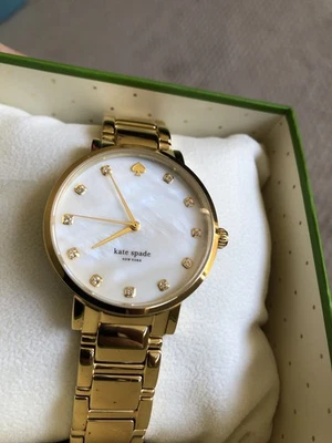 BLACK FRIDAY SALE New Kate Spade Gold Tone Mother Of Pearl Watch - Image 1 of 4