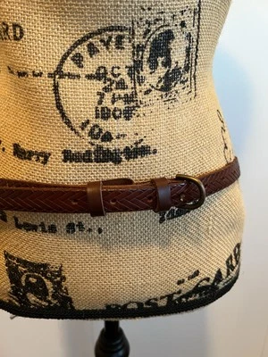 Women’s Braided Skinny Leather Belt - Image 1 of 4