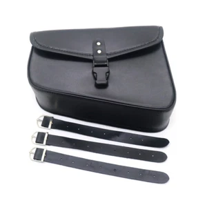 Bolso de montar negro de cuero falso lado izquierdo para Harley Sportster XL883 - Imagen 1 de 8