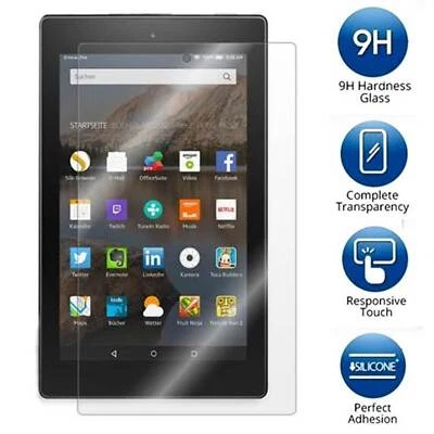 Tempered Glass Screen Protector For Amazon Kindle Fire 7 HD 8 2018 2017 2015 10 - Image 1 of 4
