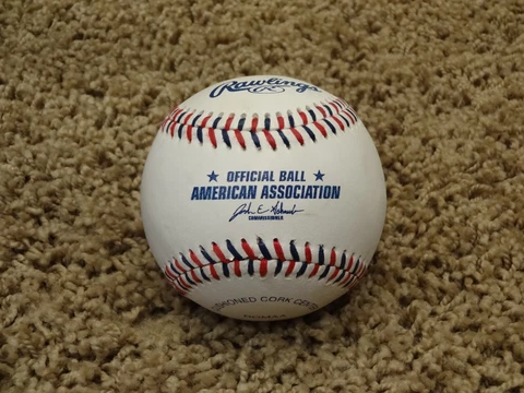 RARE Rawlings Official AMERICAN ASSOCIATION Baseball w/ RED & BLUE LACES~NEW! Cover
