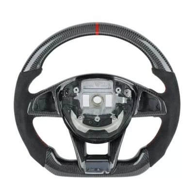 Carbon Fiber Steering Wheel Fit for Mercedes-Benz C43 C63 E43 E63 S63 S65 AMG - Imagem 1 de 4
