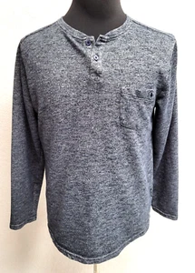 Volcom Top (L) Slate Gray Long Sleeve Button at Neck Cotton/Polyester - Picture 1 of 9
