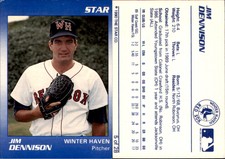 Jim Dennison 1990 Star Winter Haven Red Sox #5 Card *AutographDen*