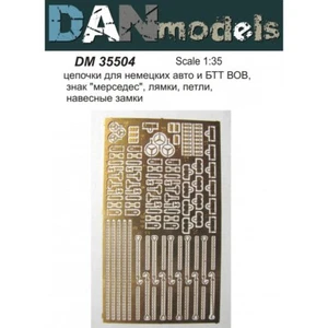 Cadenas Dan 35504 escala 1:35 para coches alemanes y AFV SEGUNDA GUERRA MUNDIAL, bisagras de correa, candados - Imagen 1 de 6