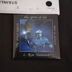 L Ron Hubbard Scientology Johnny Goodboy Tyler Vintage Pinback Button - Picture 1 of 1