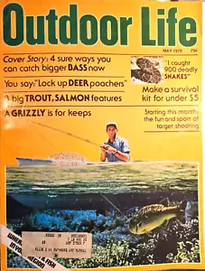 OUTDOOR LIFE Magazine May 1976 900 Snakes Big Trout Salmon Bass Grizzly Survival - Picture 1 of 4