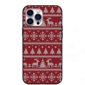 Funda de teléfono roja con diseño de suéter de Navidad para iPhone 7 8 X XS XR SE 11 12 13 14 Pr - Imagen 1 de 31