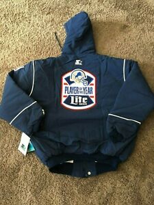 Detroit Lions Starter puffer jacket 1990 Barry Sanders Miller Lite  X Large 