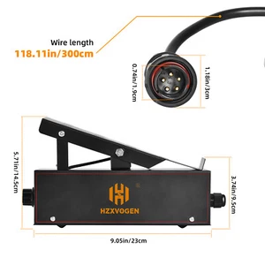 Pedal de pie HZXVOGEN 5 pines para soldadora TIG HVT250P AC/DC 200A MÁQUINA DE SOLDADURA TIG - Imagen 1 de 8