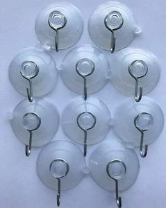 10er Set Saugnapf Ø40mm Saugnäpfe mit Metallhaken Haftsauger Saughaken Wandhaken - Bild 1 von 1