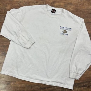 Harley Davidson Shirt Mens XXL Las Vegas Long Sleeve Motorcycles Eagle Biker - Picture 1 of 16