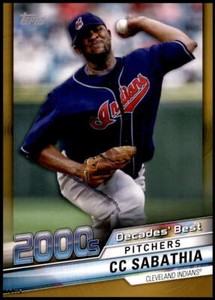 CC Sabathia 2020 Topps Decades Best 5x7 Gold #DB-79 10/10 Indians