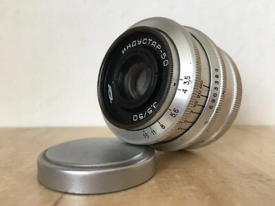(102) KMZ Industar 50  3.5/50 pancake lens SLR & Digital M39 mount portrait - Image 1 of 4
