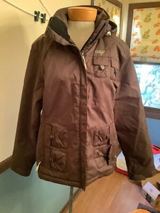 Orage Snowboard Jacket Womens Large Brown Prime/OT Hood Full Zip Removable Hood - Picture 1 of 7