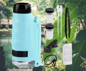Mini Microscope for Kids, Portable Microscope, LED Lighting Small Handheld - Picture 1 of 6