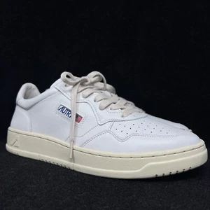 AUTRY Medalist Low Men’s Size 12 EU 45 White Leather Athletic Trainers Sneakers - Picture 1 of 11