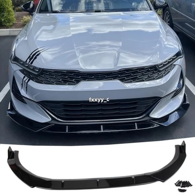 Front Splitter Lip For Kia K5 2021-2026 GT Line Glossy Black Air Chin Body Kits Foto 1 de 4