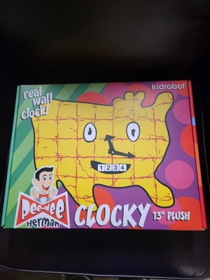 Pee-Wee's Playhouse CLOCKY 13" Wall Clock Plush Kidrobot Pee Wee Herman NIB!! - Image 1 of 2