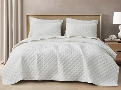 Chezmoi Collection Breeze 3-Piece Lightweight Cotton Muslin Quilt Bedspread Set - Image 1 of 4