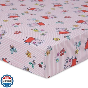 NoJo Peppa Pig Set di Lenzuola per Bambini 2 Pezzi Lenzuolo con Fondo e Reversibile P - Foto 1 di 5