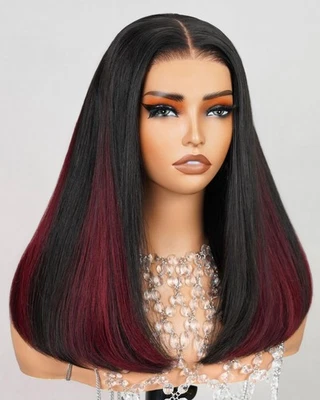 MEGALOOK Salon-Quality Straight Wig Pre Plucked 6x5 Pre Cut Lace Front Wig - Image 1 of 4