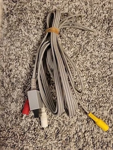 Nintendo Wii Wii U Genuine Replacement AV Cable OEM RCA Composite RVL-009 Tested - Picture 1 of 3