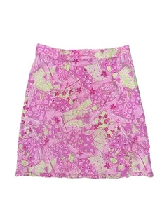 Vintage Girls White Label Lilly Pulitzer Pink Green Skirt Girls Size 10 Summer - Picture 1 of 5