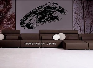 STARWARS MILLENIUM FALCON - WALL ART STICKERS - VINYL ART DECALS - Picture 1 of 4