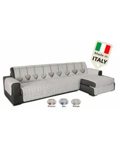 Copridivano penisola per seduta a destra e sinistra ANTISCIVOLO made in Italy - Foto 1 di 13
