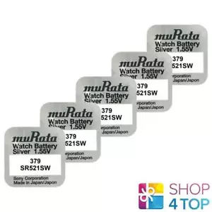 5 Murata 379 SR521SW batteries Argent Oxyde 1.55V sony Montre Batterie 2026 Neuf - Bild 1 von 1