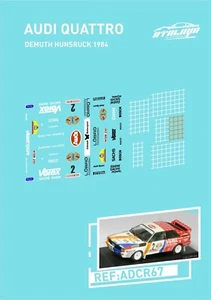 CALCAS AUDI QUATTRO DEMUTH HUNSRUCK 1984 - Imagen 1 de 1