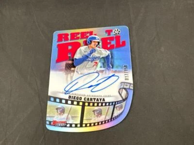 2023 BOWMAN'S BEST DIEGO CARTAYA REEL TO REEL DIE-CUT REFRACTOR AUTO 17/150 - Image 1 of 2