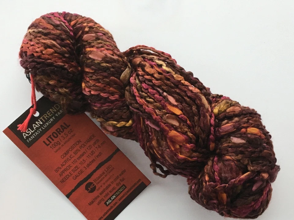Aslan Trends Litoral #1311 Rust Garden Mini Boucle Yarn 100gr 120yds