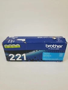 Brother TN-221C Genuine Toner Cartridge Brother TN221C Opened Box Sealed Foil - Picture 1 of 4